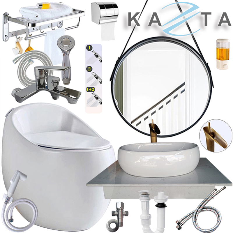Combo thiết bị nhà tắm cao cấp Kazta KZ-CBT09 12 món