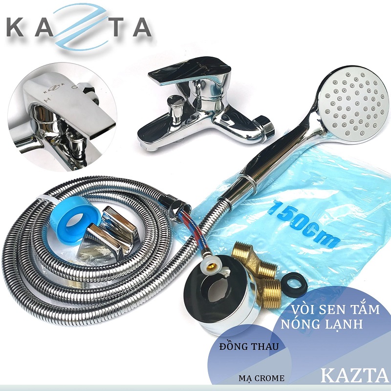 Vòi sen tắm nóng lạnh Kazta KZ-SV03T1 tay sen 1 chế độ