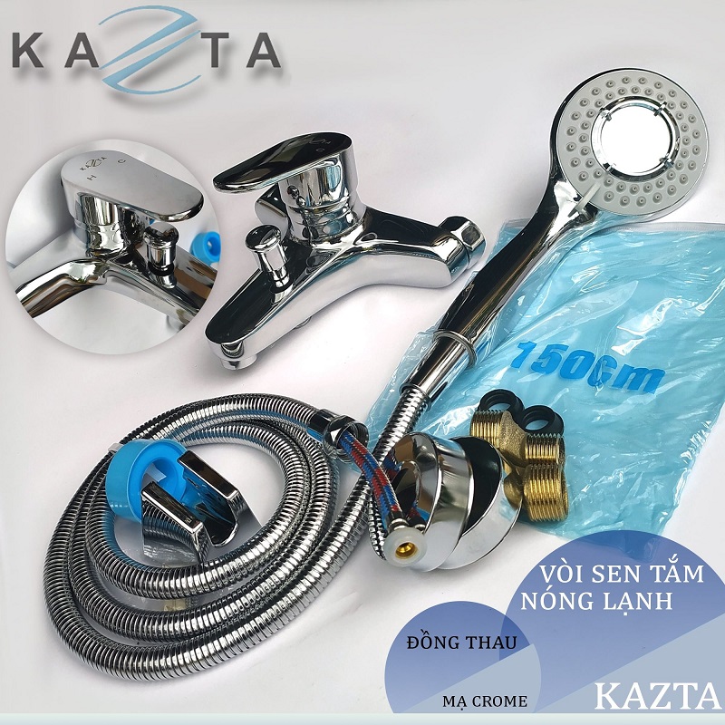 Vòi sen tắm nóng lạnh Kazta KZ-SV07CP2 điều chỉnh 3 chế độ