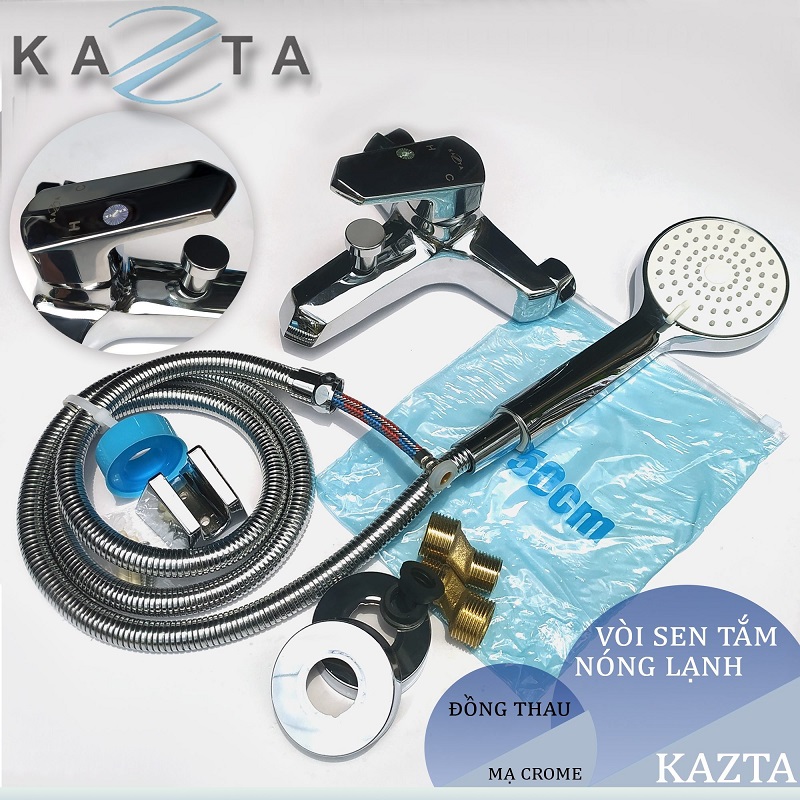 Vòi sen tắm nóng lạnh Kazta KZ-SV06CP3 điều chỉnh 3 chế độ