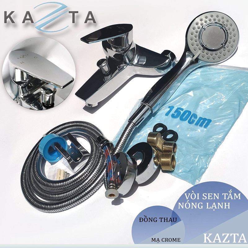 Vòi sen tắm nóng lạnh Kazta KZ-SV08CP2 điều chỉnh 3 chế độ