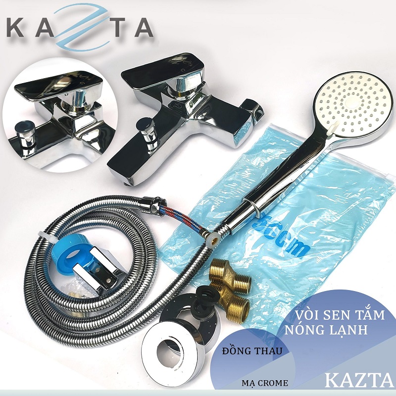 Vòi sen tắm nóng lạnh Kazta KZ-SV09CP3 điều chỉnh 3 chế độ