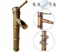 Vòi lavabo nóng lạnh Kazta KZ-LGC02H đồng thau thân trúc