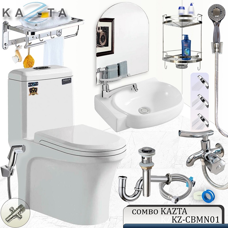 Combo thiết bị nhà tắm cao cấp Kazta KZ-CBMN01 9 món