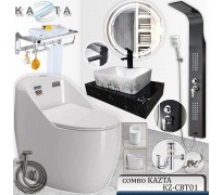 Combo thiết bị nhà tắm cao cấp Kazta KZ-CBT01 9 món