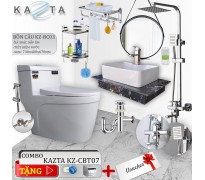 Combo thiết bị nhà tắm cao cấp Kazta KZ-CBT07 11 món