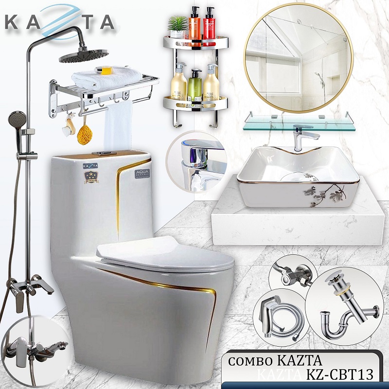 Combo thiết bị nhà tắm cao cấp Kazta KZ-CBT13 10 món