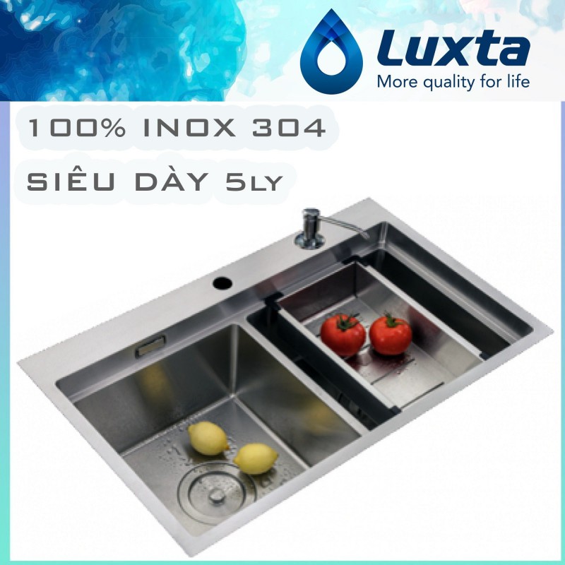 Chậu rửa bát Luxta LC8049N-5.0 inox sus304