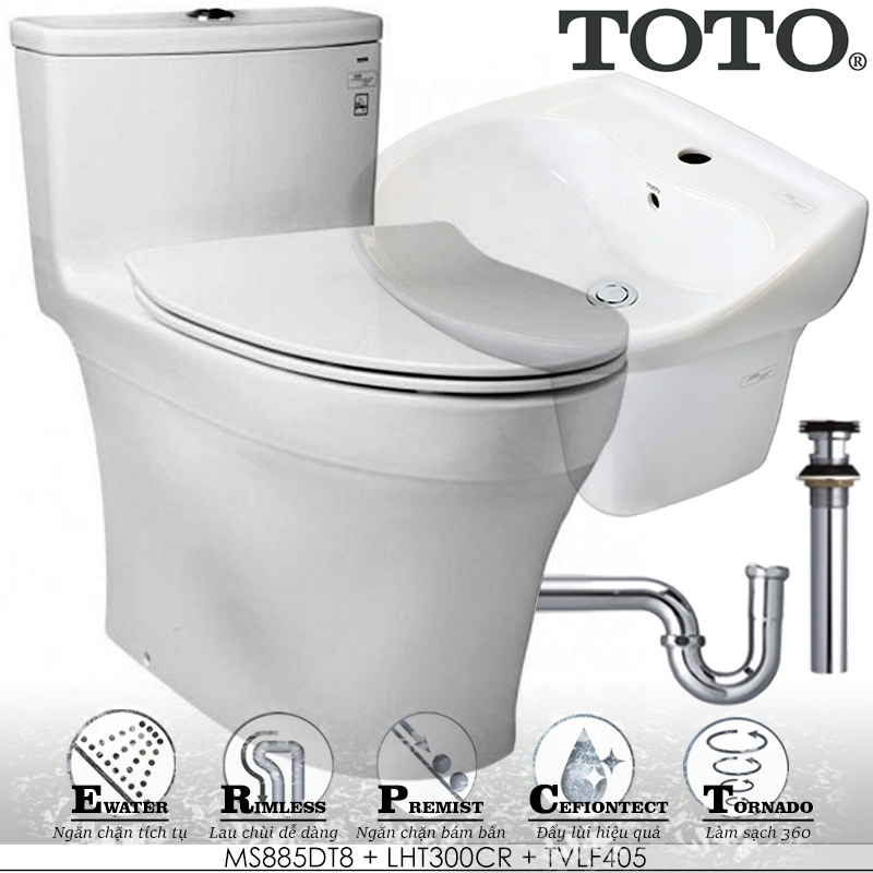 Combo Toto TTTB07 4 món MS885DT8-LHT300CR