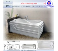 Bồn tắm nằm Việt Mỹ 15M acrylic không chân yếm