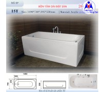 Bồn tắm nằm Việt Mỹ 15T acrylic không chân yếm