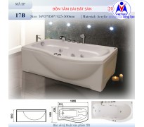 Bồn tắm nằm Việt Mỹ 17B acrylic không chân yếm