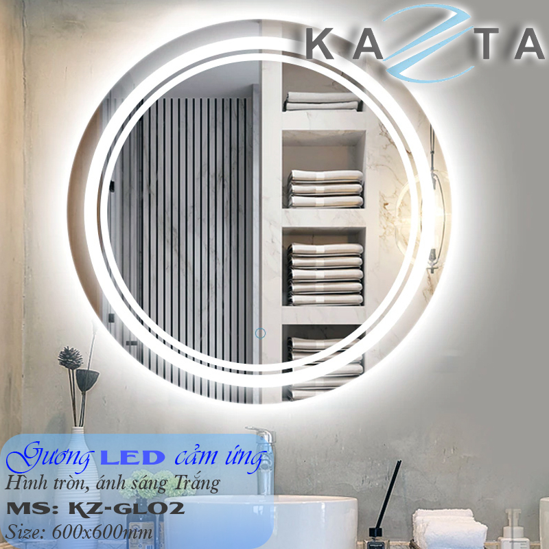 Gương đèn LED cảm ứng GL02 tròn D600