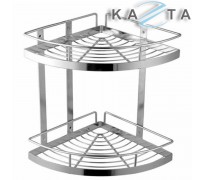 Kệ góc inox treo tường Kazta KZ-KG01 2 tầng dạng lưới