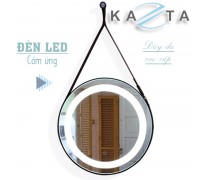 Gương đèn LED cảm ứng Kazta KZ-GL02DD dây da tròn D600