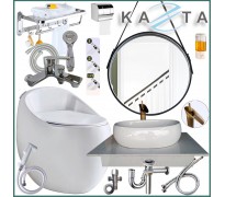 Combo thiết bị nhà tắm cao cấp Kazta KZ-CBT09 12 món