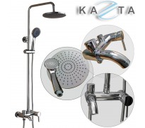 Bộ sen cây tắm nóng lạnh Kazta KZ-SC02TB bát tròn đồng thau