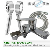 Vòi sen tắm nóng lạnh Kazta KZ-SV052M tay sen phun cả 2 mặt