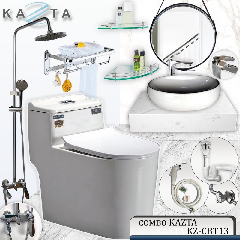 Combo thiết bị nhà tắm cao cấp Kazta KZ-CBT13 10 món